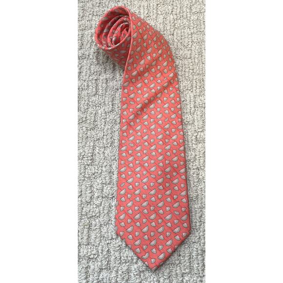 Vineyard Vines Pink Watermelon Summer BBQ Silk Tie - Picture 2 of 4
